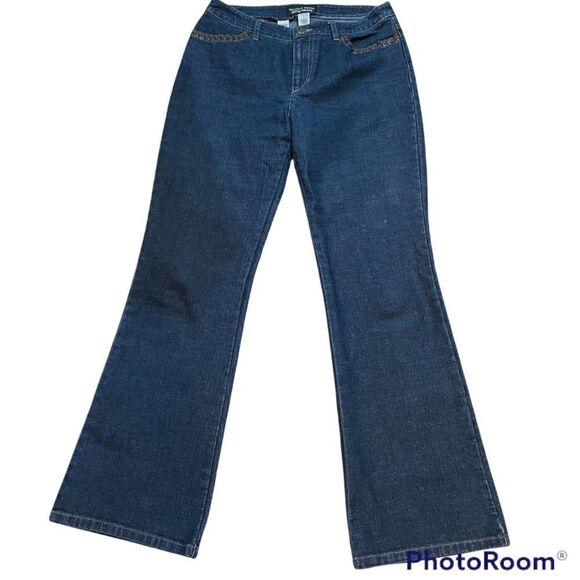 Unique Jones New York Flare Denim Jeans, Size 8 - Picture 1 of 6